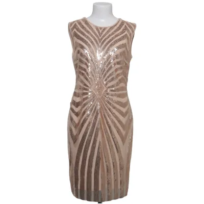 Cocktail dress (Beige, Gold) from Rinascimento Elastane, Polyester