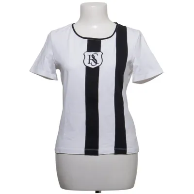 T-shirt (Wit, Zwart) van Rosner Katoen, Elastaan