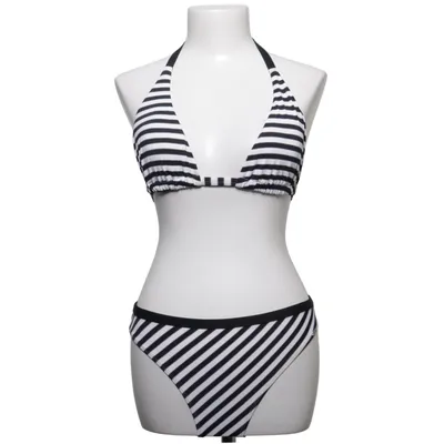 Bikini (Sort, Hvid) fra Schiesser Elastan, Polyamid