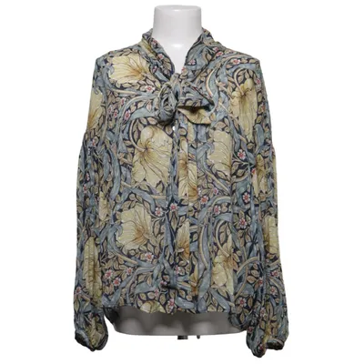 Sløjfebluse (Blå, Beige, Flerfarvet) fra Morris & Co x H&M