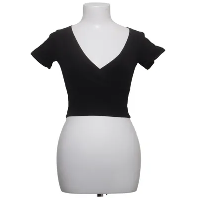 Wrap top (Black) from Brandy Melville Cotton, Elastane