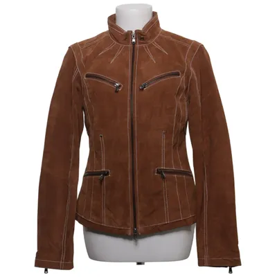 Läderjacka (Brun) från Heine Skinn, Polyester