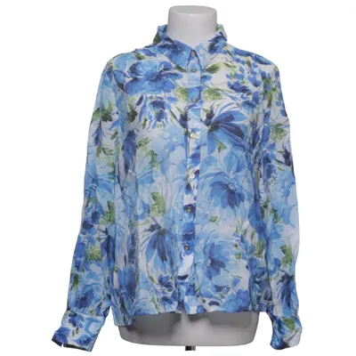 Skjorte (Blå, Hvid, Grøn) fra Zara Polyamid, Viscose