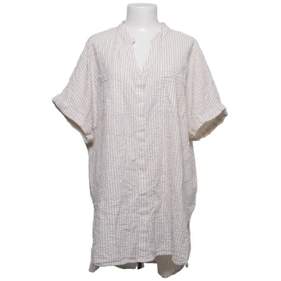Tunic (Beige, White) from Zizzi Cotton