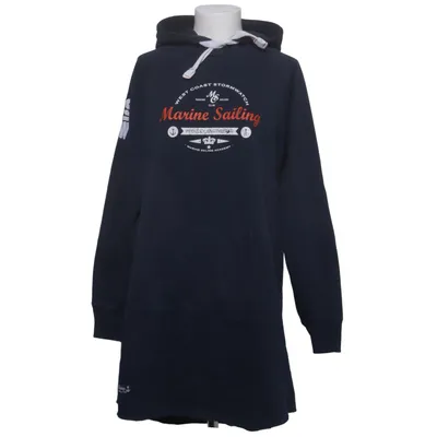 Hoodiekjole (Blå) fra Marine Bomuld, Polyester