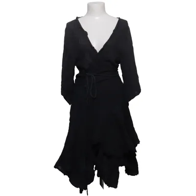 Wrap dress (Gray) from Branting Cotton, Linen