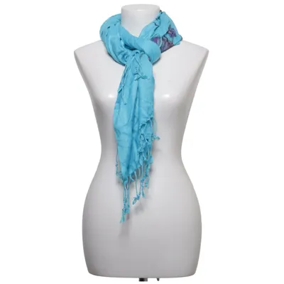 Écharpe (Bleu) de Pashmina Soie