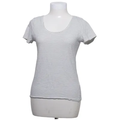 T-shirt (Grå, Vit) från H&M Basic Bomull, Elastan