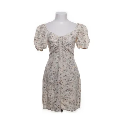 Kjole (Beige, Flerfarvet) fra H&M Bomuld, Linned