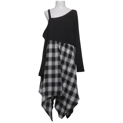 Klänning (Svart, Vit) från Shein Curve Bomull, Polyester