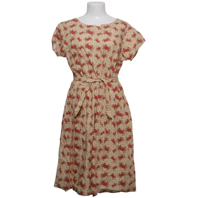 Jurk (Beige, Rood, Groen) van Run & Fly Katoen