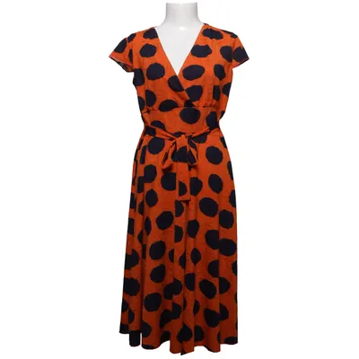 Wickelkleid (Orange, Blau) von Pogue Original Elasthan, Polyester