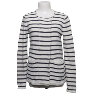 Cardigan (Blanc, Bleu) de Saint Tropez Coton