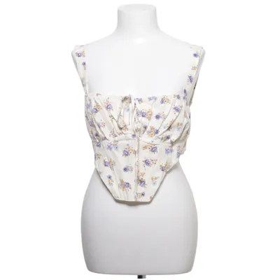Crop top (Vit, Flerfärgad) från Dilvin Bomull, Viskos