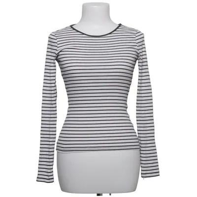Långärmad t-shirt (Svart, Vit) från H&M Bomull, Elastan