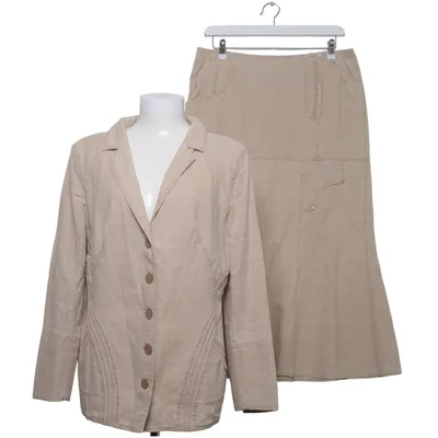 Tailleur jupe (Beige) de Sylvia Heise Coton, Élasthane