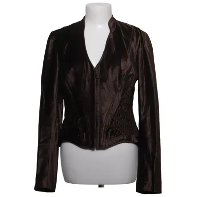 Blazer (Brown) from Helena Sorel Acetate, Cotton, Modal