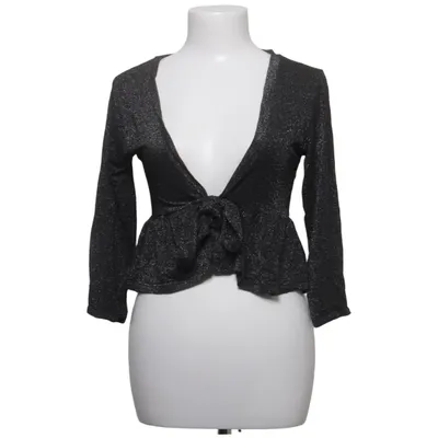 Wrap cardigan (Gray) from Frk. Metallic fiber, Polyester, Viscose