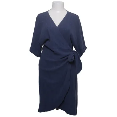 Slå-om-kjole (Blå) fra Lindex Elastan, Lyocell, Polyester