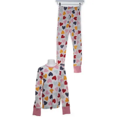 Pyjamas (Vit, Flerfärgad) från Polarn O. Pyret Elastan, Ekologisk bomull