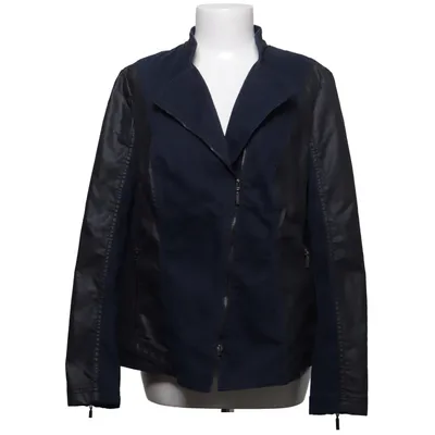 Biker jacket (Black, Blue) from G.W. Cotton, Elastane