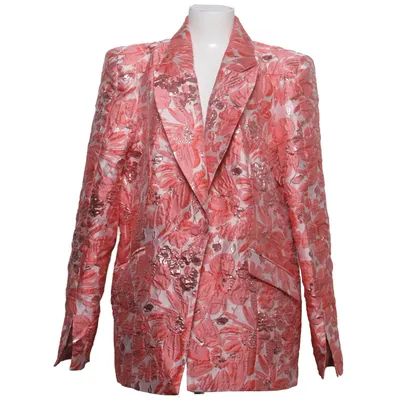 Kavaj (Rosa, Vit) från ASOS Luxe Metallfiber, Polyamid, Polyester