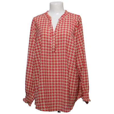 Blouse (Red, Beige) from Zizzi Polyester