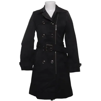 Trenchcoat (Zwart) van Osley Katoen, Elastaan, Polyester