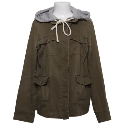 Jacket (Green, Gray) from Forever 21 Contemporary Cotton, Elastane, Polyester