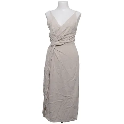 Wrap dress (Beige) from NA-KD Linen, Polyester, Viscose