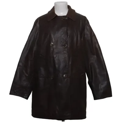 Leather coat (Brown) from Weekend MaxMara Acetate, Viscose