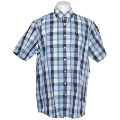 Short sleeve shirt (Blue, White) from John Cabot