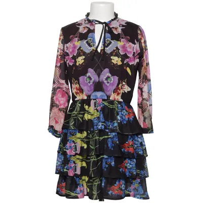 Klänning (Svart, Flerfärgad) från Desigual Elastan, Polyester