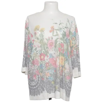 Haut (Blanc, Multicolore) de Di-Strick Acrylique, Coton, Viscose