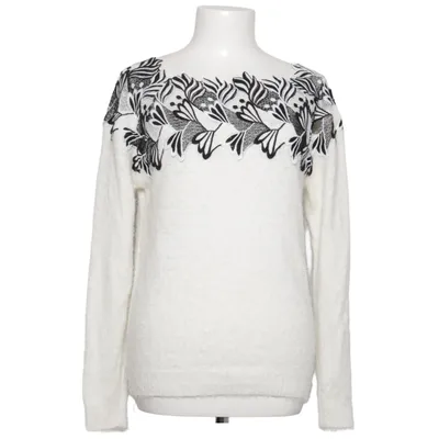 Sweater (Hvid, Sort) fra Queen's Fashion Collection Polyamid, Polyester