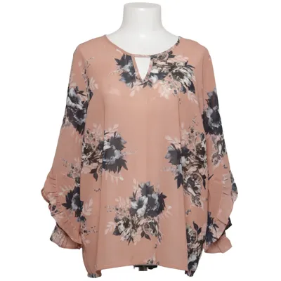 Blouse (Beige, Multicolored) from Happy Holly Polyester