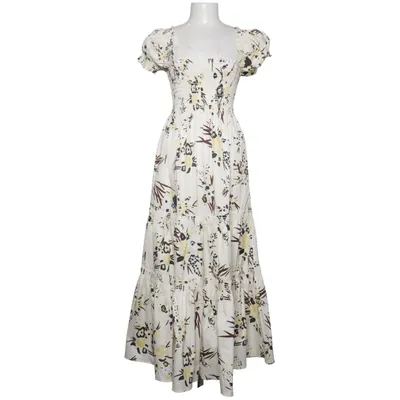 Maxi dress (Beige, Multicolored) from Tory Burch Cotton, Elastane, Polyamide