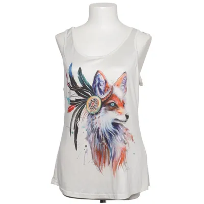 Tanktop (Wit, Meerkleurig) van Fancyqube Elastaan, Polyester
