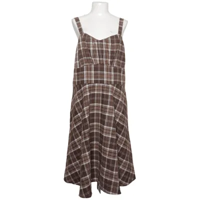 Dress (Brown, White) from Belle Poque Cotton, Polyester, Viscose
