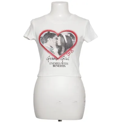 T-shirt (Hvid, Rød, Sort) fra Bershka Bomuld, Elastan, Modal
