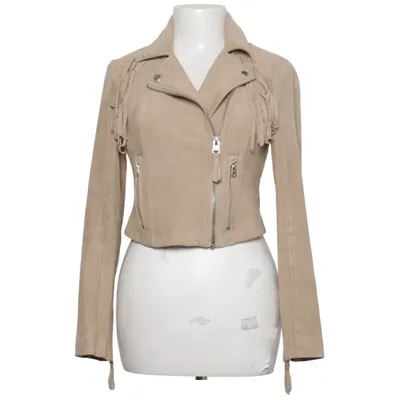 Bikerjacka (Beige) från Abercrombie & Fitch Elastan, Polyester