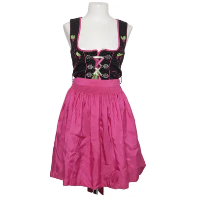 Dirndl (Pink, Sort, Grøn) fra Fuchs Trachtenmoden Bomuld