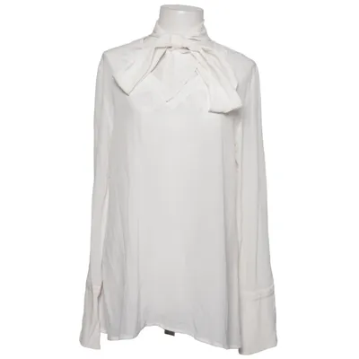 Pussy bow blouse (White) from Jadicted Elastane, Silk, Viscose