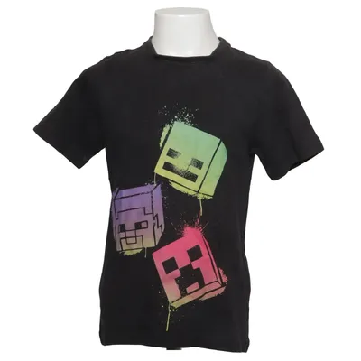T-shirt (Zwart, Meerkleurig) van Minecraft Katoen