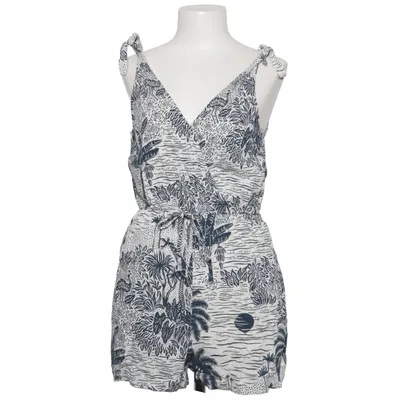 Jumpsuit (Blue, White) from Desmond & Dempsey x H&M Cotton, Linen, Viscose