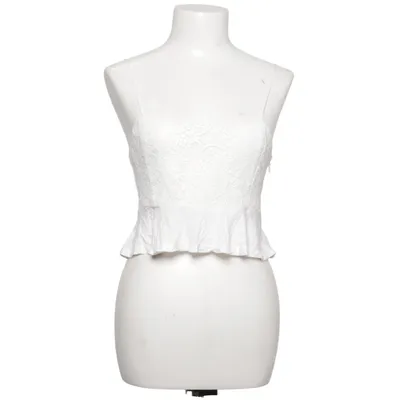 Crop top (Hvid) fra Fashion Union Elastan, Polyamid, Polyester, Viscose