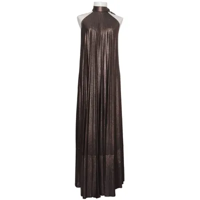 Halterneck-kjole (Sort, Guld) fra ASOS Elastan, Polyester