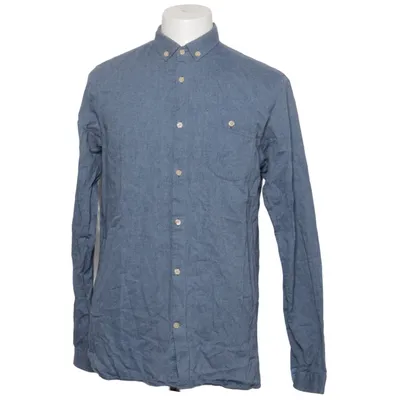 Buttondownskjorte (Blå) fra Knowledge Cotton Apparel Økologisk bomuld