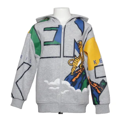 Huvtröja (Grå, Flerfärgad) från Kenzo Kids Bomull, Polyester