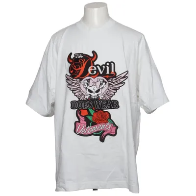 T-shirt (Blanc) de Vetements Coton, Élasthane